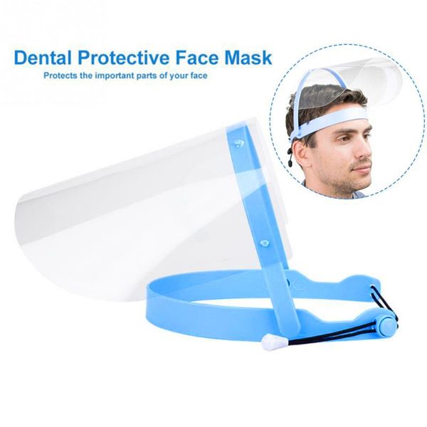 

US Stock Wholesale Anti-splash Face Shield Dust-proof Head-mounted Transparent Protect Mask Adjustable Protective Face Mask Full Face Mask