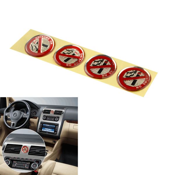 

4 pcs vehicle reflective red clear soft plastic no smoking sign stickers fashion