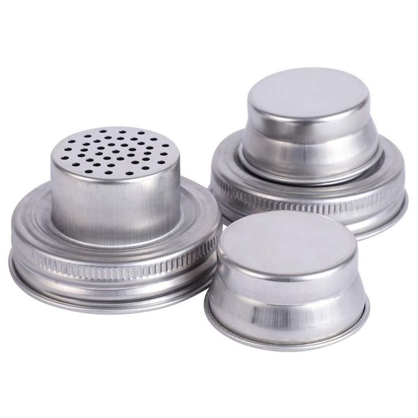

mason jar shaker lids 2 pack shake cocktails or your dry rub - mix spices, dredge flour, sugar & more - fits any regular mo