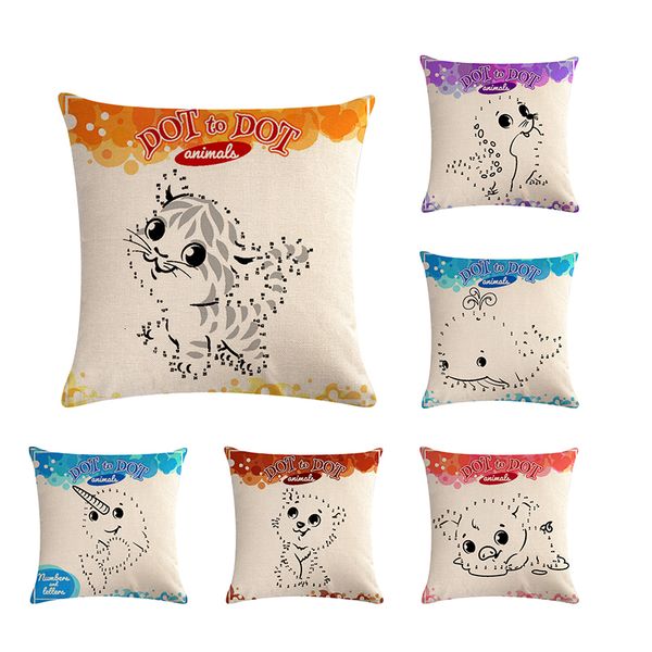 

pattern dot dot для животных наволочки льняные pillowcase декоративные подушки для софы подушки сиденья обложка home decor zy808