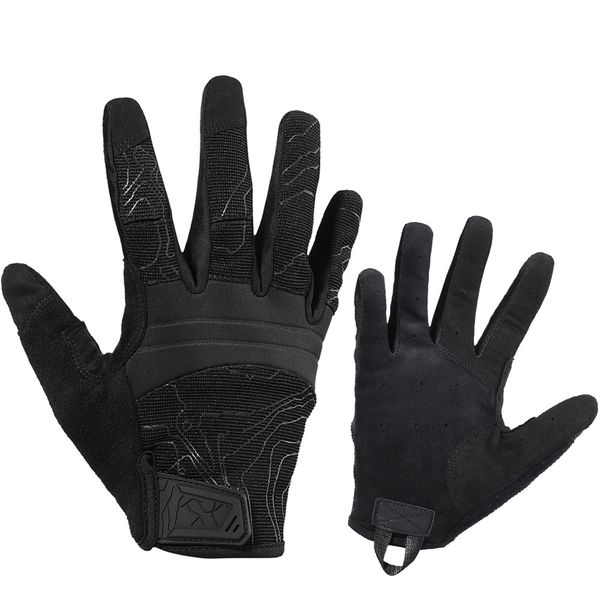 

cycling protective breathable gloves men, touchscreen motorcycle full finger gloves, agile motocross motocross, Black