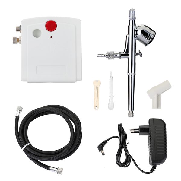 

mini dual action paint airbrush compressor air brush spray gun sandblaster with sprayer pen kit makeup cake body nail tattoo car