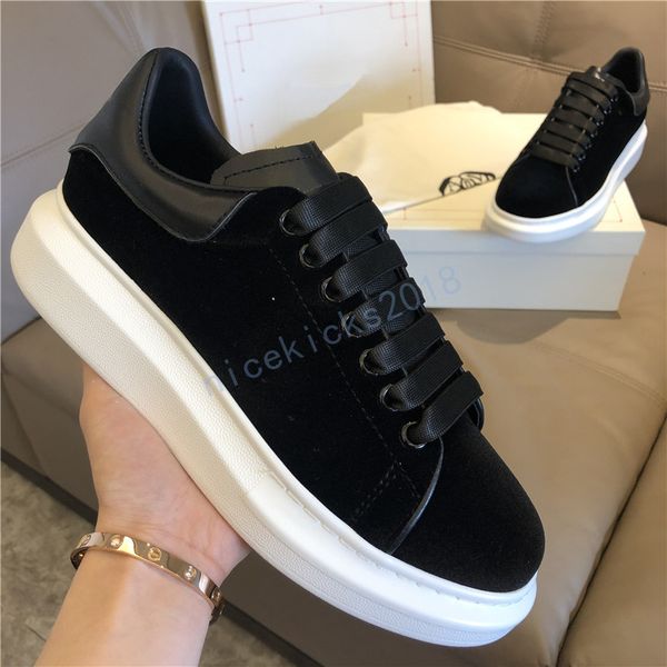 

2020 velvet black mens womens chaussures shoe beautiful platform casual sneakers shoes leather solid colors dress shoe