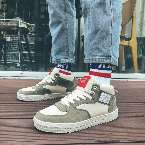 

men's shoes hight-online celebrity ins harajuku korean-style trend winter chic students trendy shoes versatile super fire sk, Black