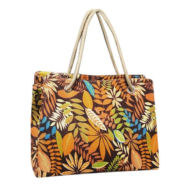 

coneed fashion women big size handbag tote ladies casual multi-color flower printing canvas graffiti shoulder bag beach oct 7