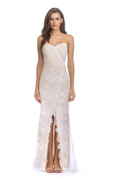 

new lace dress with sling on back, Black