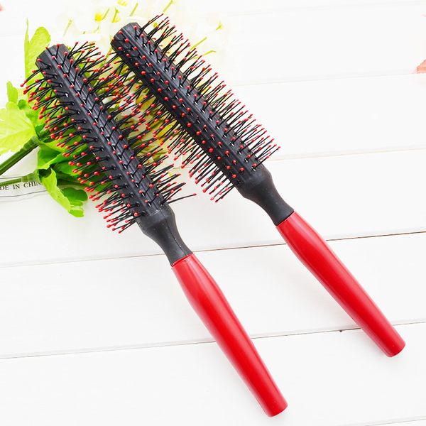 

new round hair comb curling hair brushes curly hairbrush massage roller comb hairdressing salon styling tools, Silver