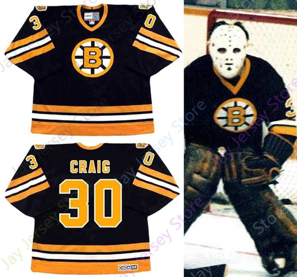 

Custom JIM CRAIG Boston Bruins 1981 CCM Vintage Throwback Away Hockey Jersey