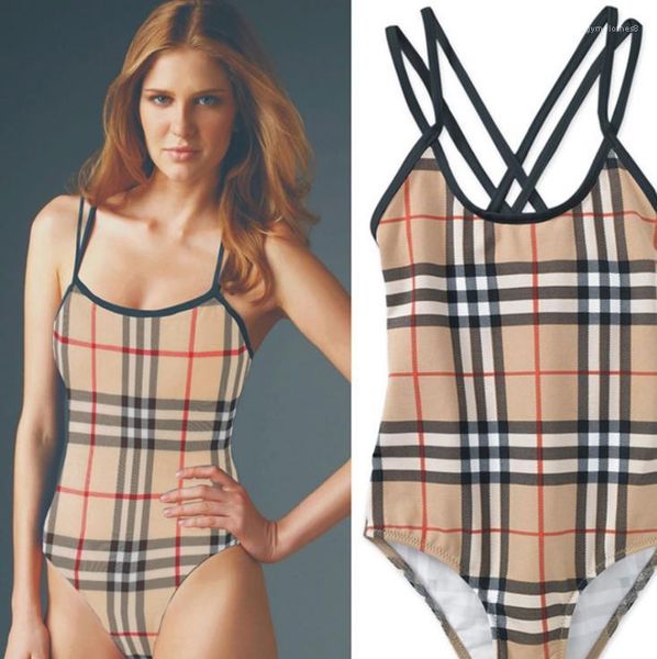 

plaids bikinis one piece strap fashion luxury cute summer beach bikinis women vogue classical, White;black