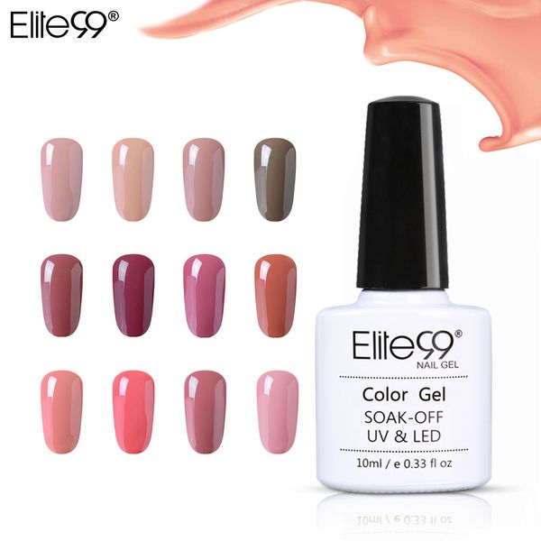 

elite99 10ml painting gel varnish yellow nude gel nail polish for manicure diy base coat hybird design of nail art primer, Red;pink