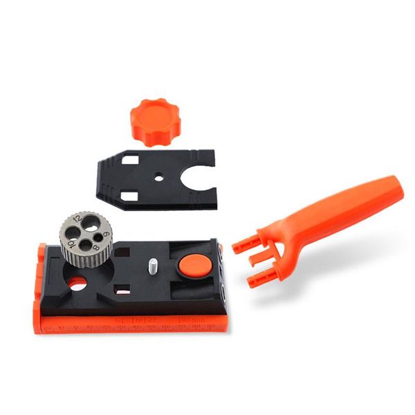 

tpfocus pocket hole jig 6/8/10/12mm doweling jig kit carpentry locator hole drill guide diy woodworking tools with box