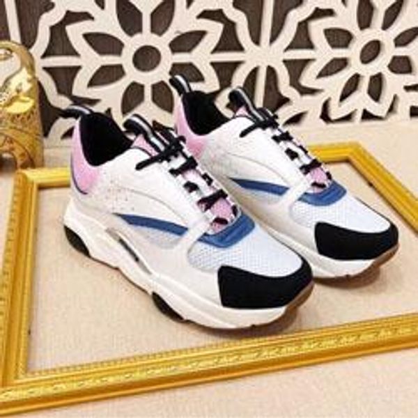 

luxury style designer shoes latest fashion b22 sneakers women men's casual shoes size 35-44 brand m010100046, Black