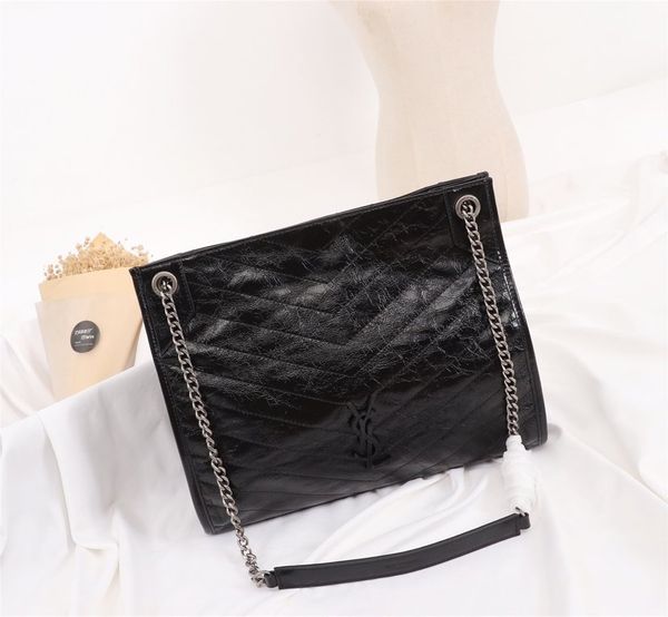 

Y int l niki crinkled vintage leather hopping bag brand fa hion cro body me enger houlder chain bag oil wax leather pur e du t bag