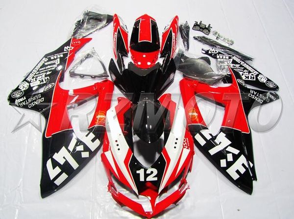 

новый комплект обтекателей для мотоцикла abs injection mould fit для suzuki gsxr600 gsxr750 k8 2008 2009 2010 08 09 10 комплект кузова черны