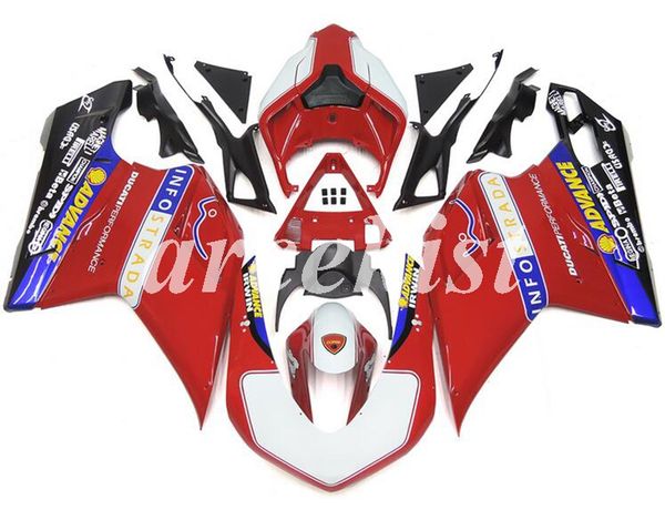 

4 подарков нового abs инъекция полный комплект обтекатели, пригодные для ducati 848 evo 1098 1198 1198s 2007 2008 2009 2010 2011 2012 body н