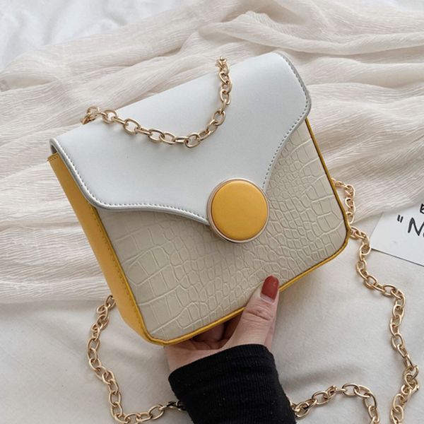 

stone patent contrast color crossbody bags for women 2020 fashion small shoulder bag female handbags and purses travel bags