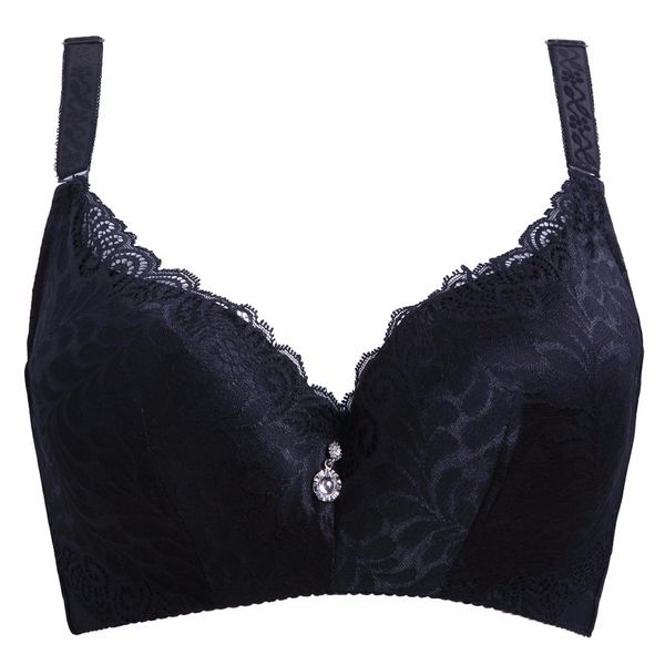 

new arrival 2018 plus size push up bra big size lace bralette underwear women lingerie bra push up brassiere, Red;black