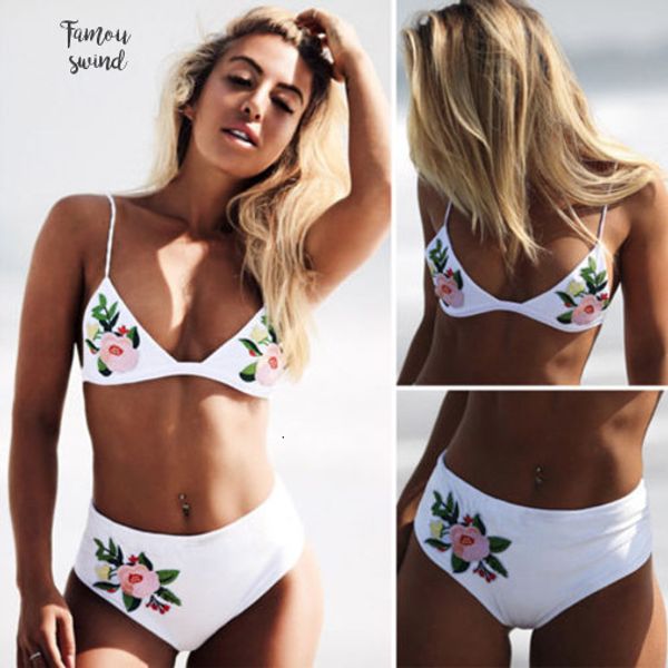 

вышивка цветок бикини set бразильская push up проложенный купальник купальный костюм sexy женщины купальники пляжная drop доставка, White;black