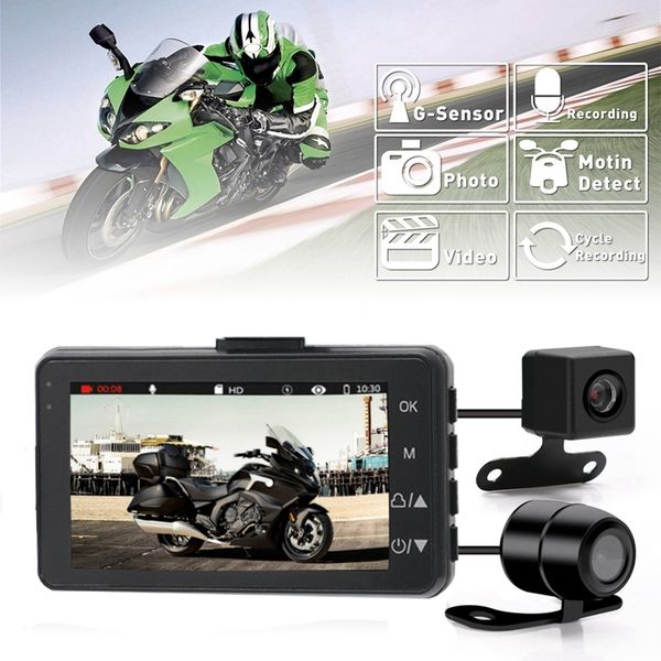 

3 inch 1080p hd motorcycle camera dvr motor dash cam with special dual-track front rear recorder motorbike electronics kymt18 car