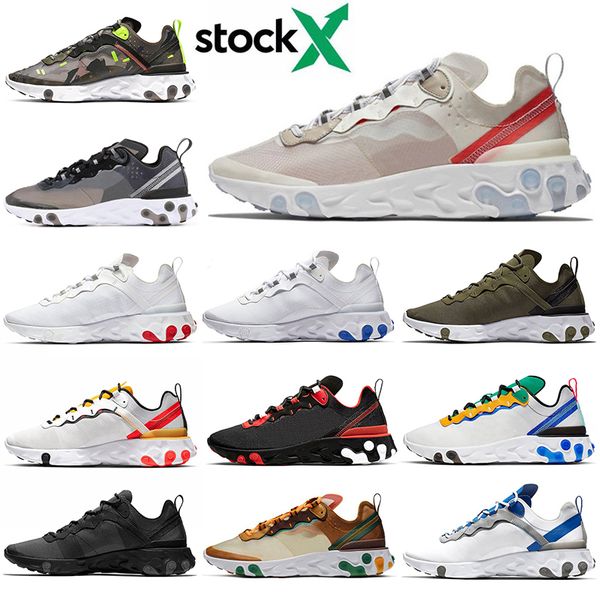 

stock x sail light bone undercover 87 react element 55 running shoes anthracite black sport designer women trainers men sneakers 36-45