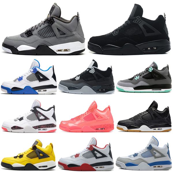 

Bred 4 4s Men Basketball Shoes Cool Grey FIBA What The Silt Red Cactus Jack Dunk from above Mens Trainers Sports Sneakers 7-13