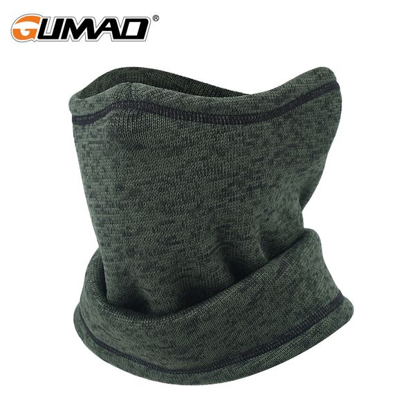 

outdoor sport warmer neck gaiter thermal half face mask fleece tube face shield cycling skiing snowboard bandana scarf men women, Black