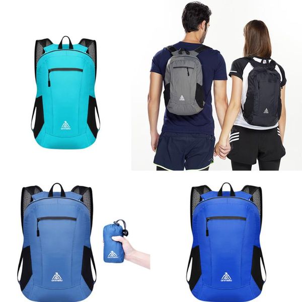 

men's and women's folding waterproof backpack outdoor climbing riding bag 15l
