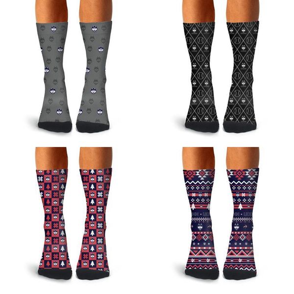 

man uconn huskies baseball logo gray crew socks cotton custom thin high ankle moisture control stretch black christmas baskeball blue