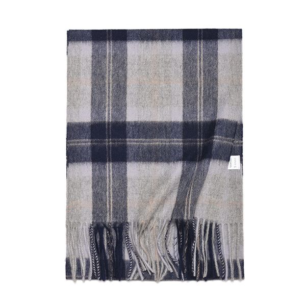 

area of inner mongolia supply direct selling fashion scarf swd0182 male in fall and winter warm woolen scarf grid, Blue;gray