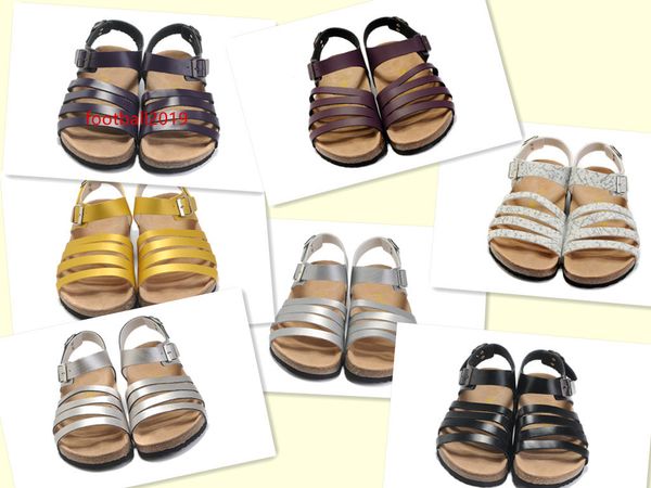 

hollow three-row single-button leather slippers ladies shoes leather flat-bottomed joker new fashion flat-bottomed indoor and outdoor hollow