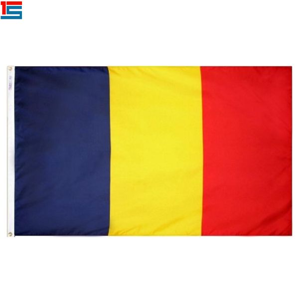 

digital printing chad flag 90 x 150 cm polyester national country flag banner with two grommets