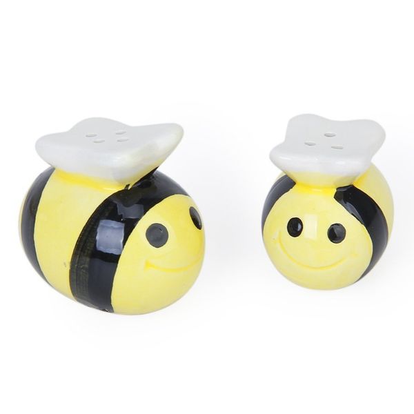 

ceramic bee-pattern salt and pepper shakers wedding party bag fillers gife set