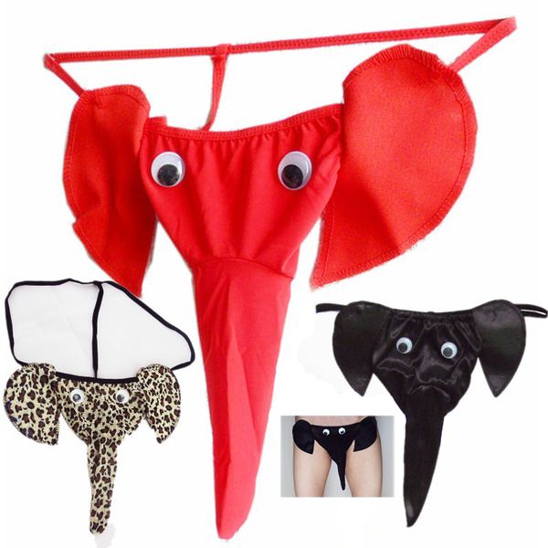 

men's mini brief underpants elephant thongs underwear exotic bikini classic briefs male panties lover gift exotic panties, Black;brown