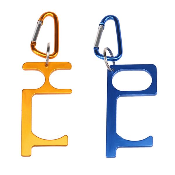 

no touch open door tools press elevator button drawer door handle assistant safety tool contactless keychain 6 colors hha1300