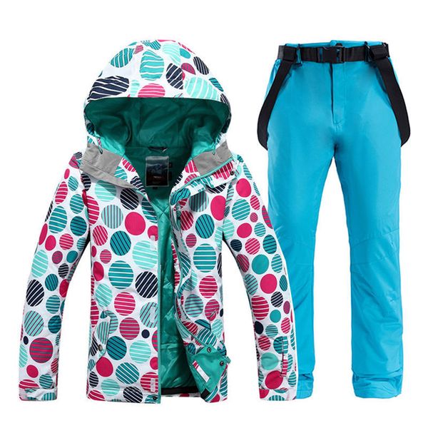 

women's snow suit, windproof ski suit, windproof ski jacket and pants, sportswear, outdoor sportswear