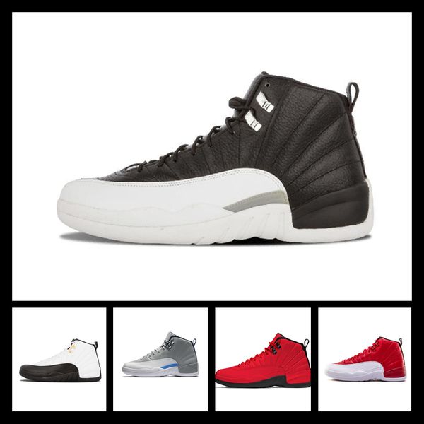 

2019 12s basketball shoes for men game royal triple black gym red flu game gamma blue the master mens sports sneakers size 8-13