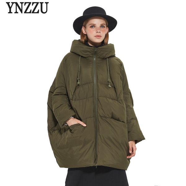 

brand 2018 spring winter down jackets women medium long loose duck down coats female snow overcoat plus size o375, Black