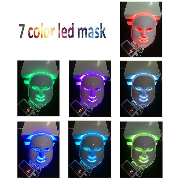 

health beauty equipment 7 colors lights led pn pdt facial mask face skin care rejuvenation therapy device portable home use
