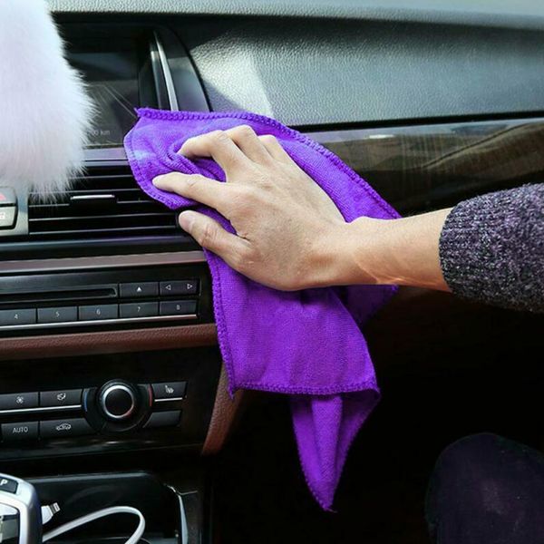 

10x car washing towel clean wash cloth absorbent microfiber home kitchen 25x25cm