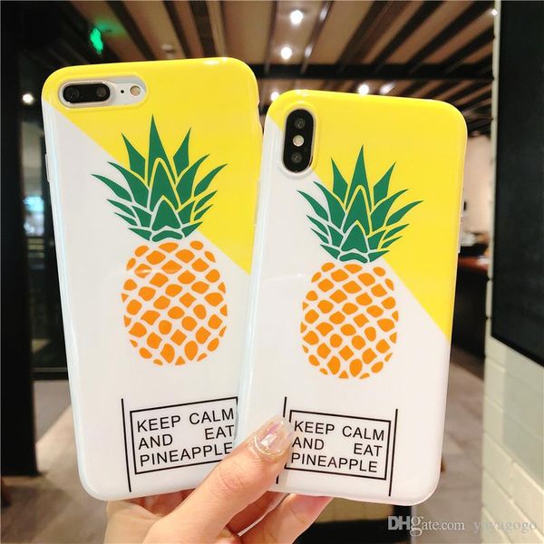 

tina europe coloured marble mobile phone case for iphone xr xsmax pineapple smooth surface phone shell for 7 8 plus covers soft 3 style