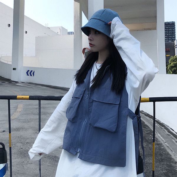 

cowboy fur coat outwear winter vest thick section keep warm vest coat turn-down poncho solid cloak season women's clothing, Black