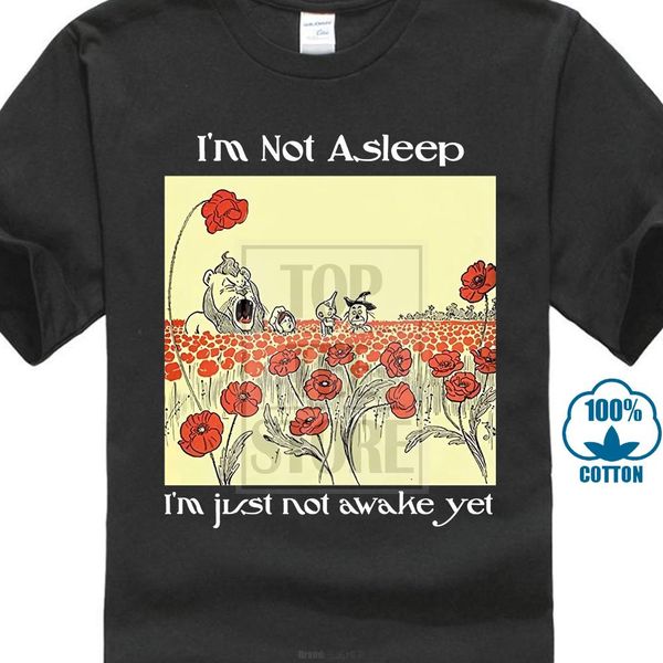 

yawn я не дремлют новизны fun тенниска wizard of oz 2019 жаркое лето смешные прохладный моды печатных hipster топы футболка, White;black