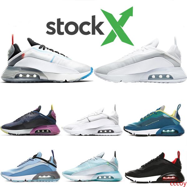 

stock x pure platinum clean white 2090 2090s running shoes lava glow white and black men women mens athletic trainer sports sneakers 36-45