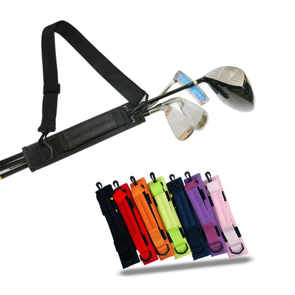 

golf club bag carrier driving range travel color black blue pink for kids men women value pack