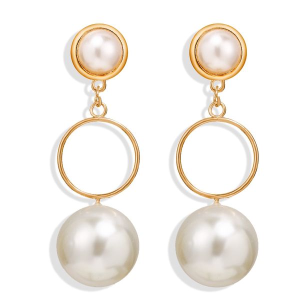 

designer women earring pearl alloy dangle earrings individuality earrings for women party birthday new year christmas gift, Golden