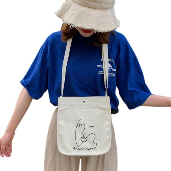 

handbags novel beautiful canvas women's crossbody bag harajuku style fashion print shoulder outdoor hiking bags