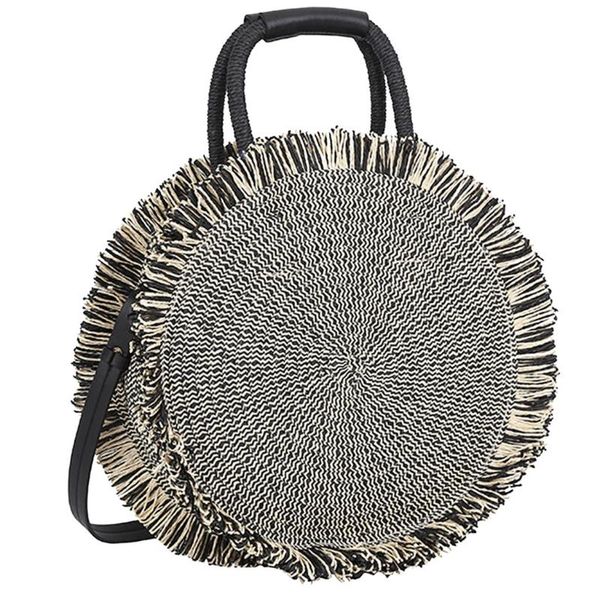 

women open straw handbag lady solid color round bag shoulder bag casual wild crossbody bags for women solid color purse handbag