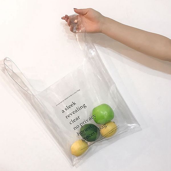 

fggs-transparent plastic tote women design shopping handbags holographic jelly small purse fashion pvc clear beach bag funny