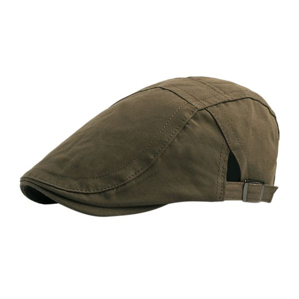 

outdoor golf cap adjustable beret caps men women breathable bone edge hats herringbone solid flat berets cap, Black;white