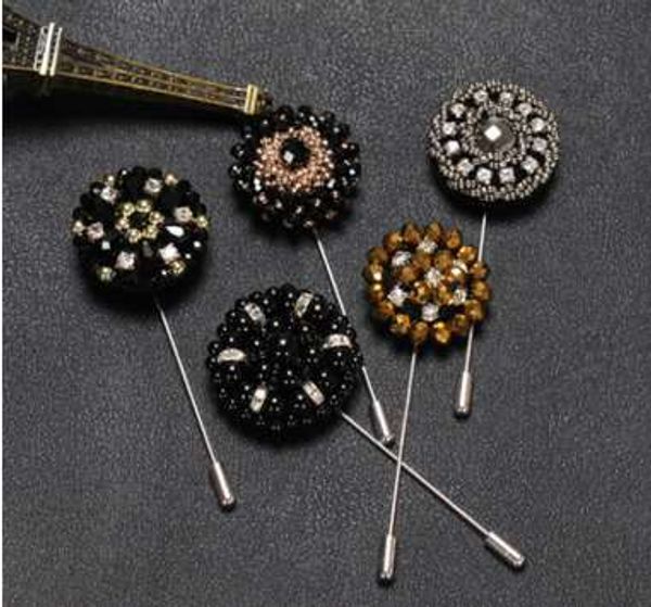 

men women brooch iced out jewellery fashion pins brooches gifts sale, Gray